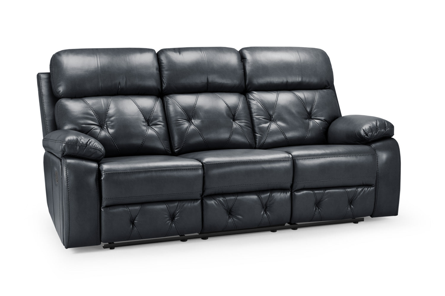Cody Black Recliner Sofa 3-Seater