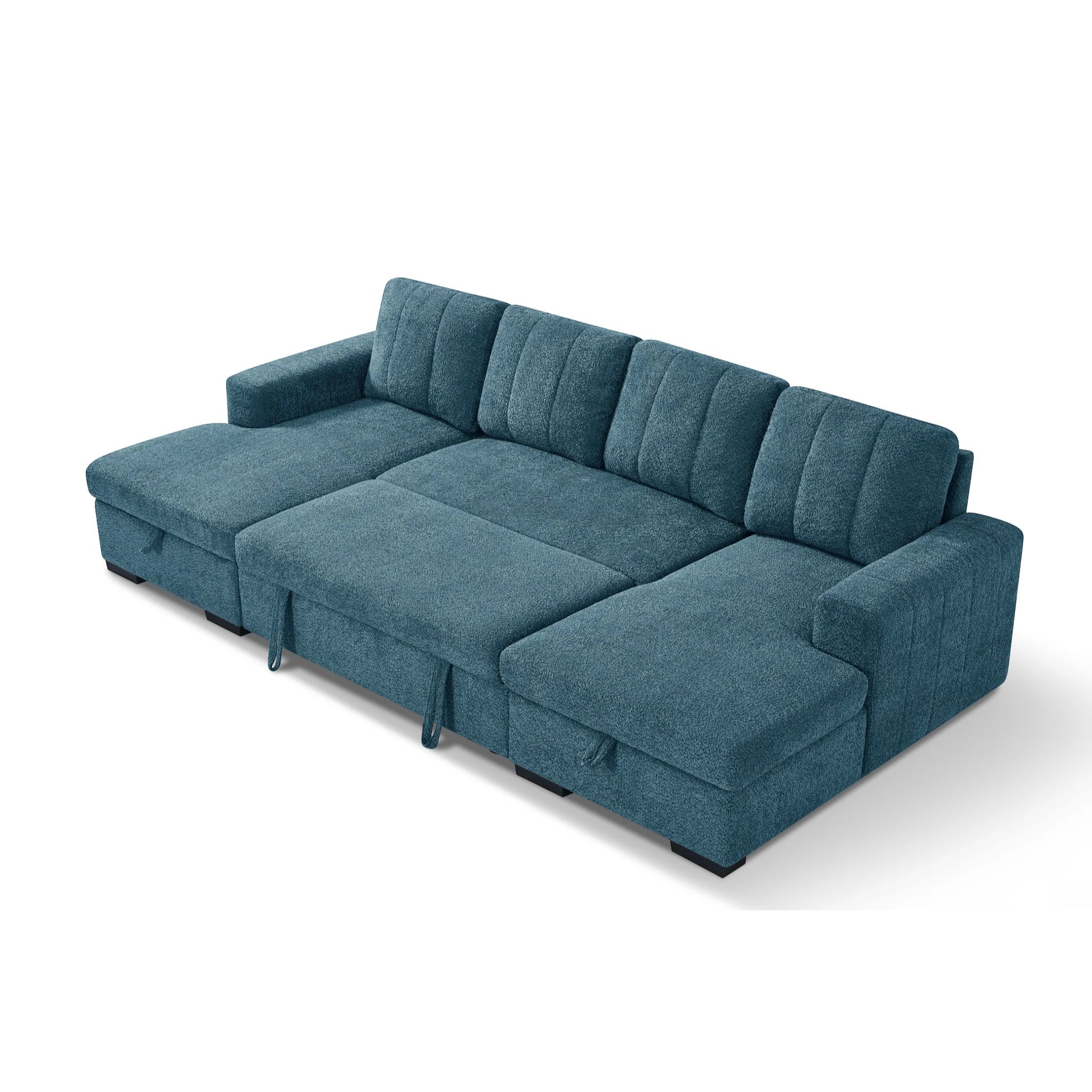 Como Blue U-Shape Sofa Bed