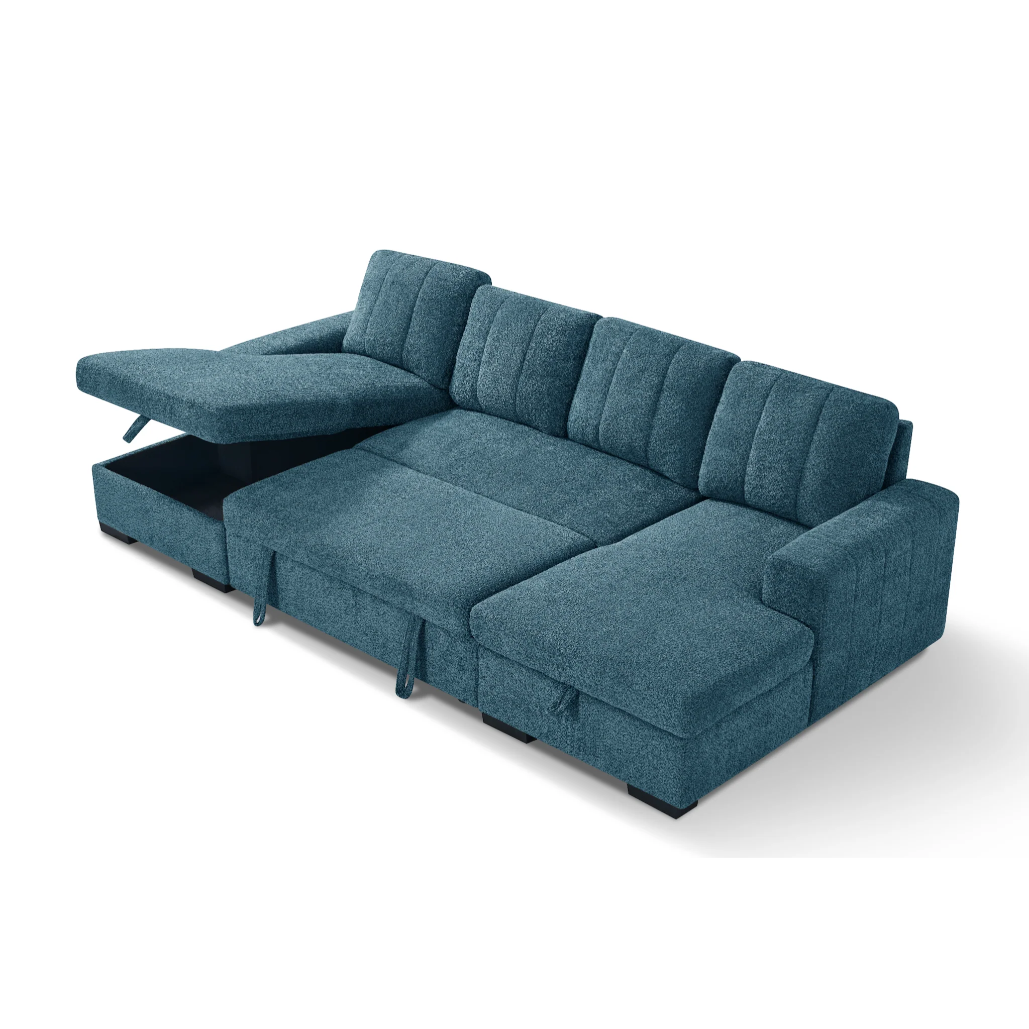 Como Blue U-Shape Sofa Bed