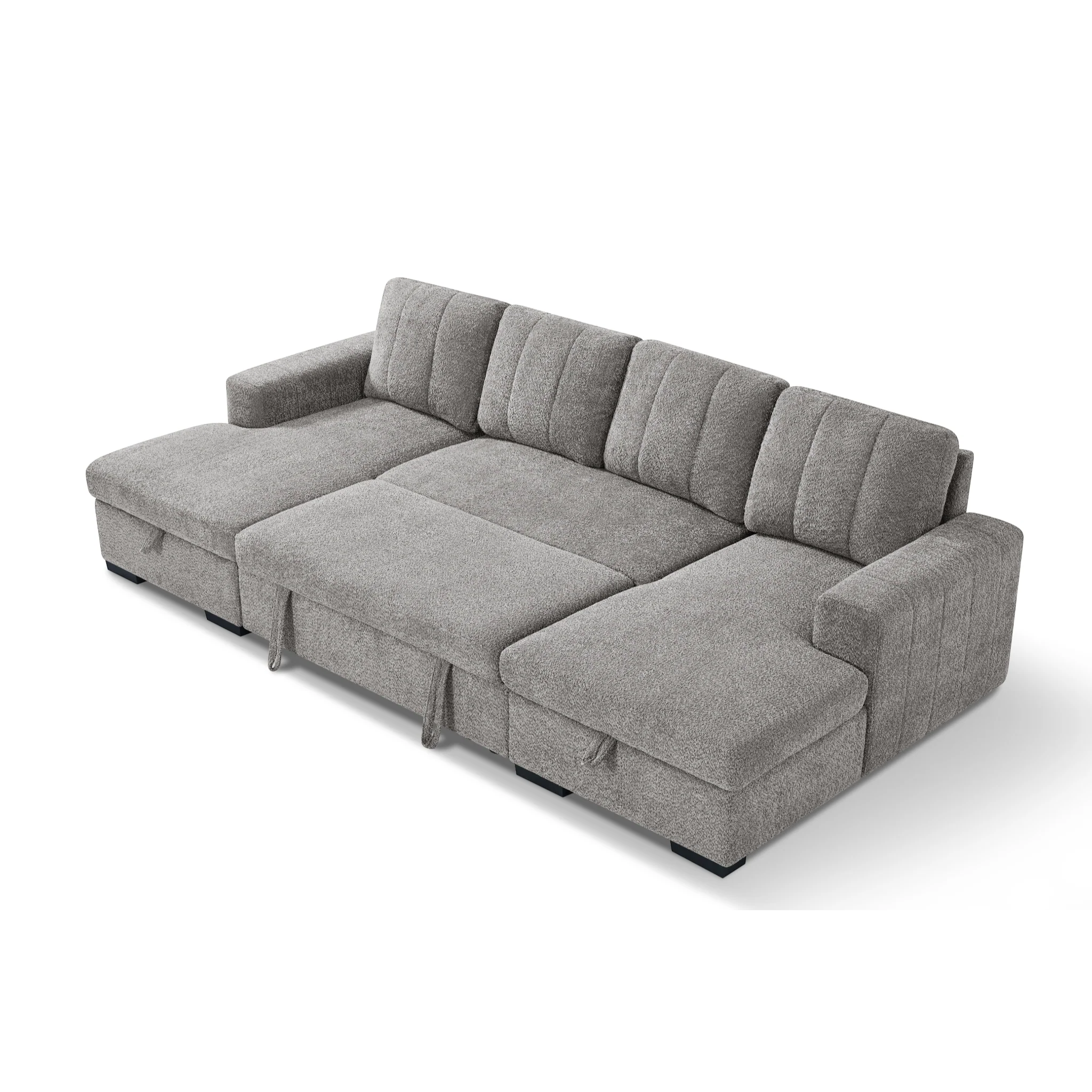 Como Grey U-Shape Sofa Bed