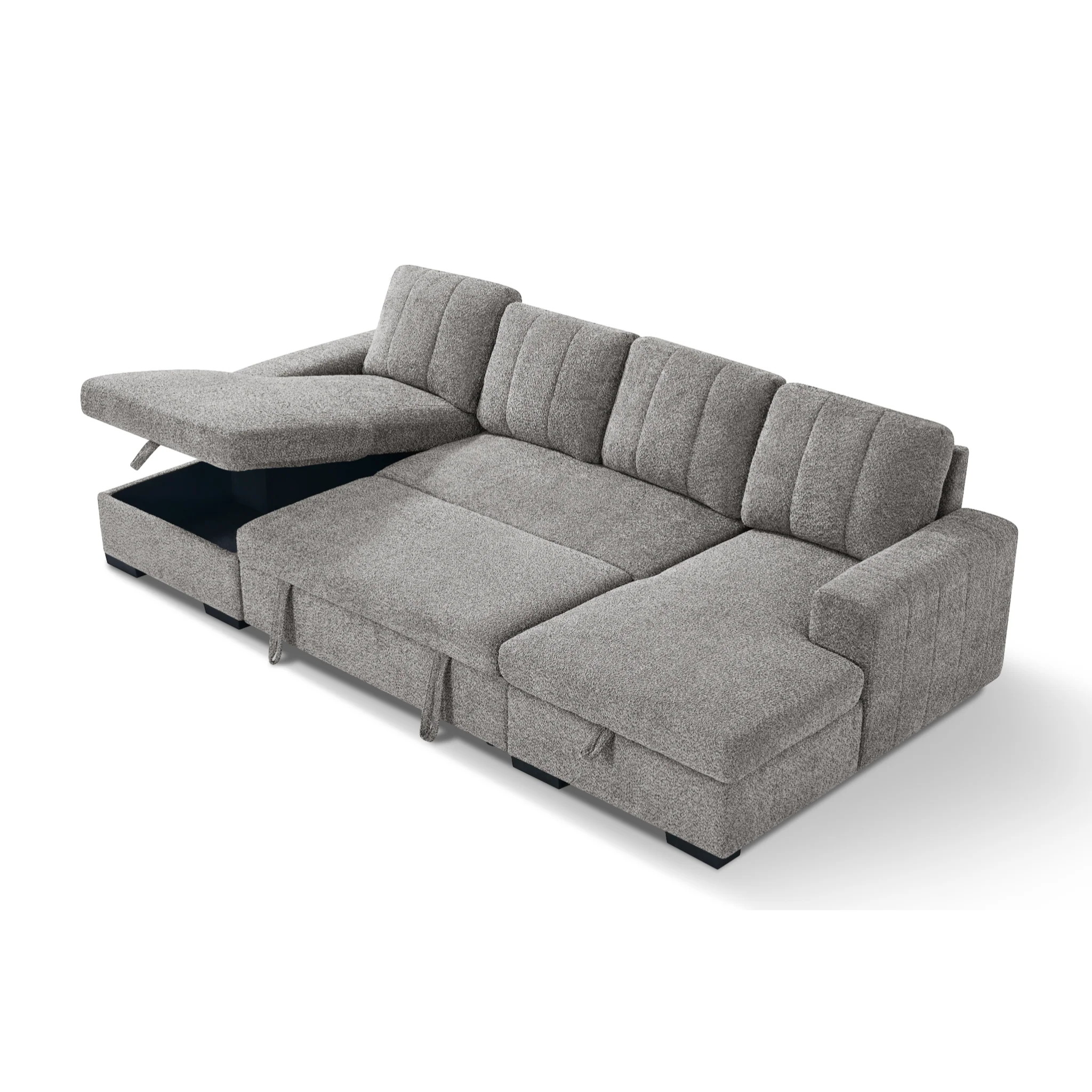 Como Grey U-Shape Sofa Bed