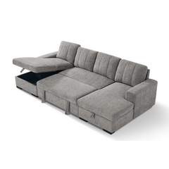 Como Grey U-Shape Sofa Bed