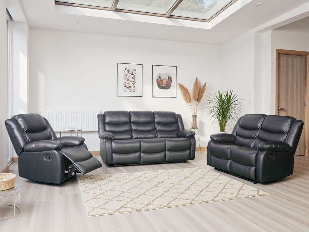 Conrad Black Manual Recliner Sofa