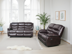 Conrad Brown Manual Recliner Sofa