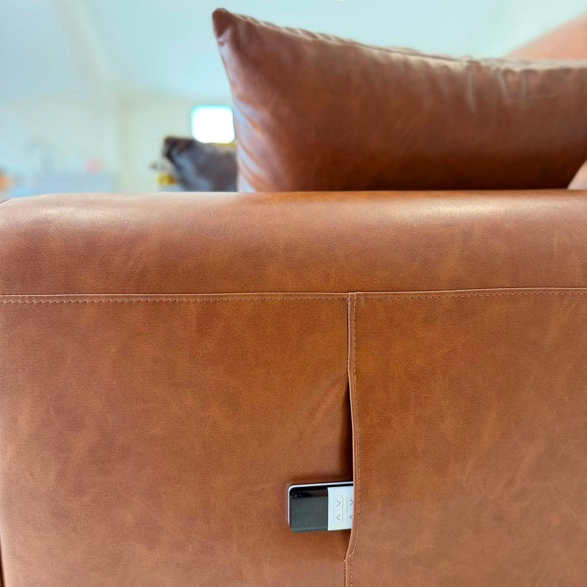 Conway Electric Sofa Brown 3 Seater