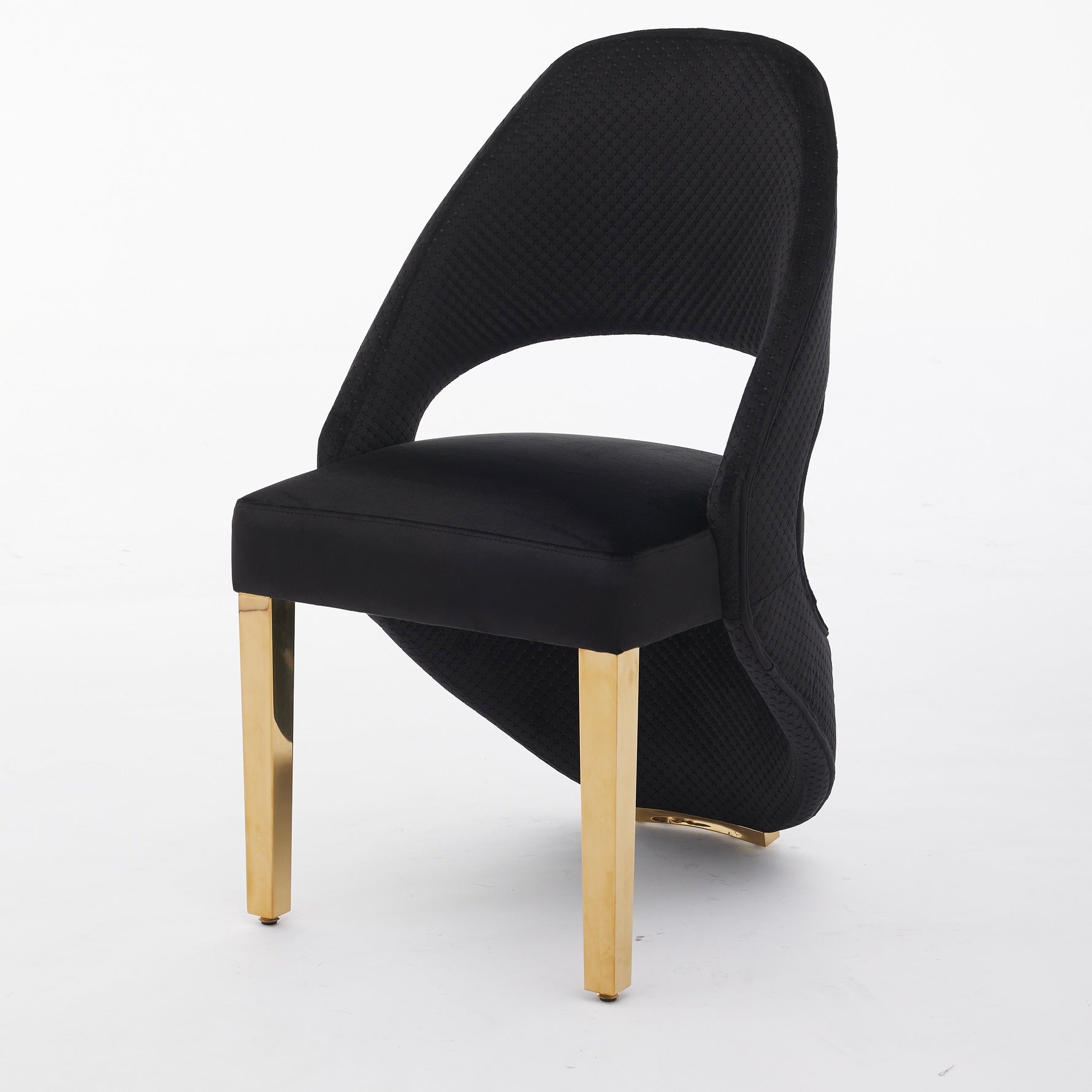 Arianna Marble & Gold Dining Table With Santos Curve Velvet Chairs Gold Legs