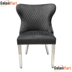 Ariana Grey 180cm Marble Dining Set — Valentino Velvet Chairs