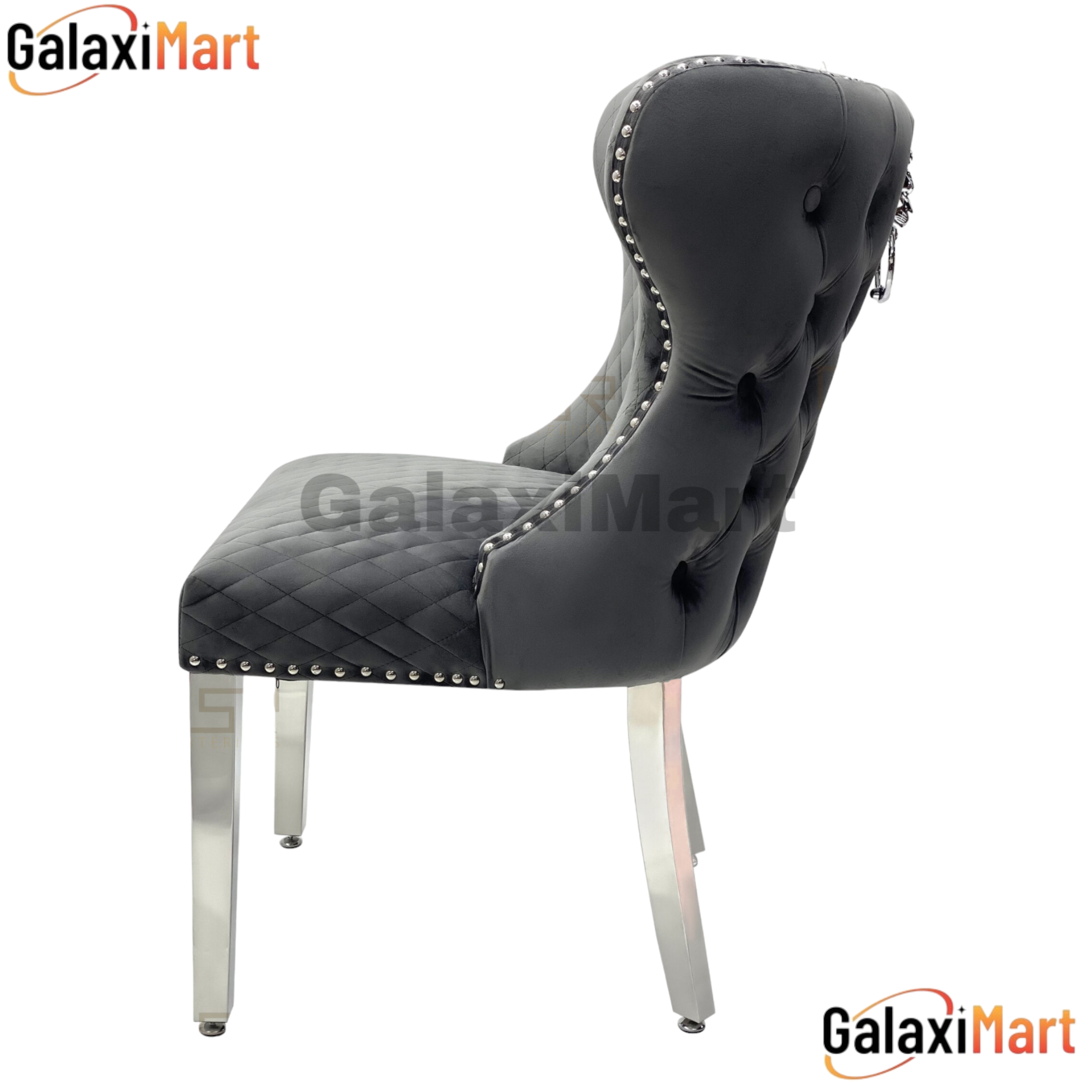 Ariana Grey 200cm Marble Dining Set — Valentino Velvet Chairs
