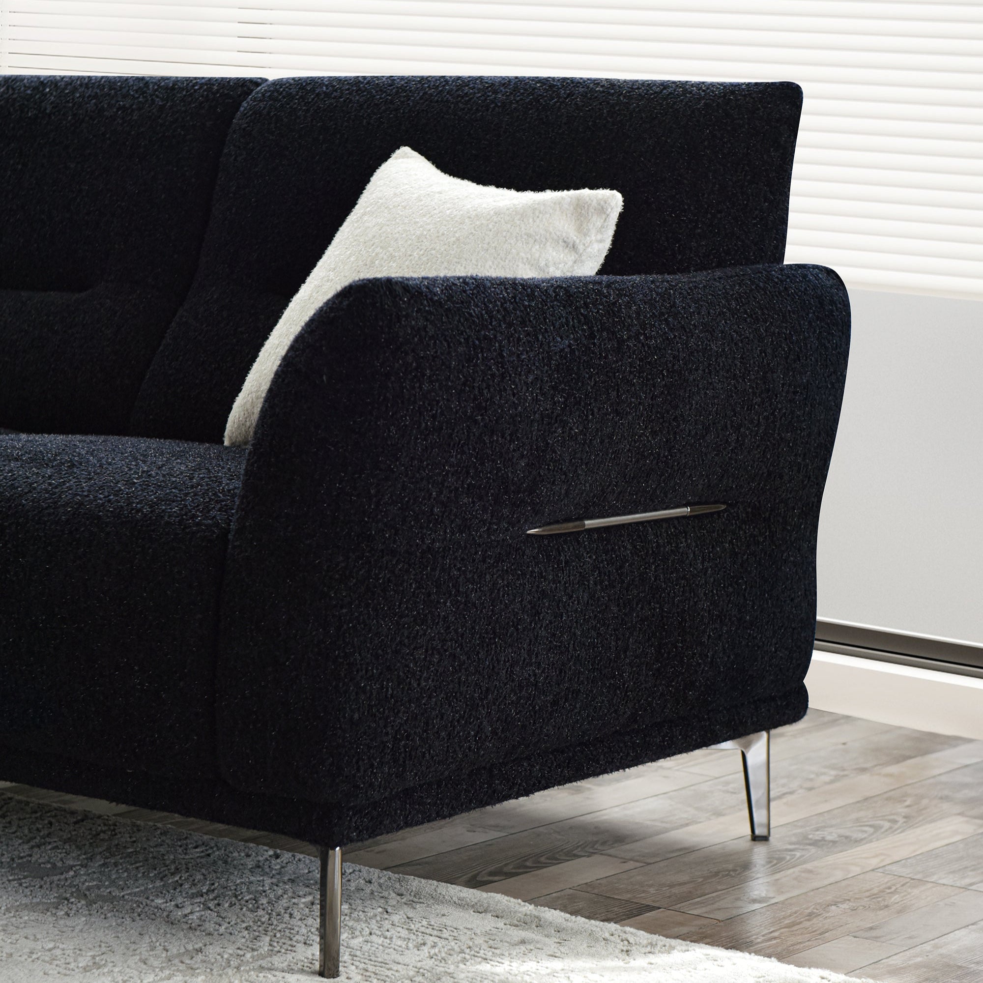 Albany Sofa Range in Black Lux Boucle