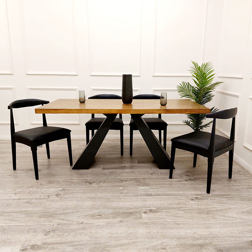 Axel 1.8 Dining Table – Modern 6 Seater Solid Wood Dining Table for Dining Room