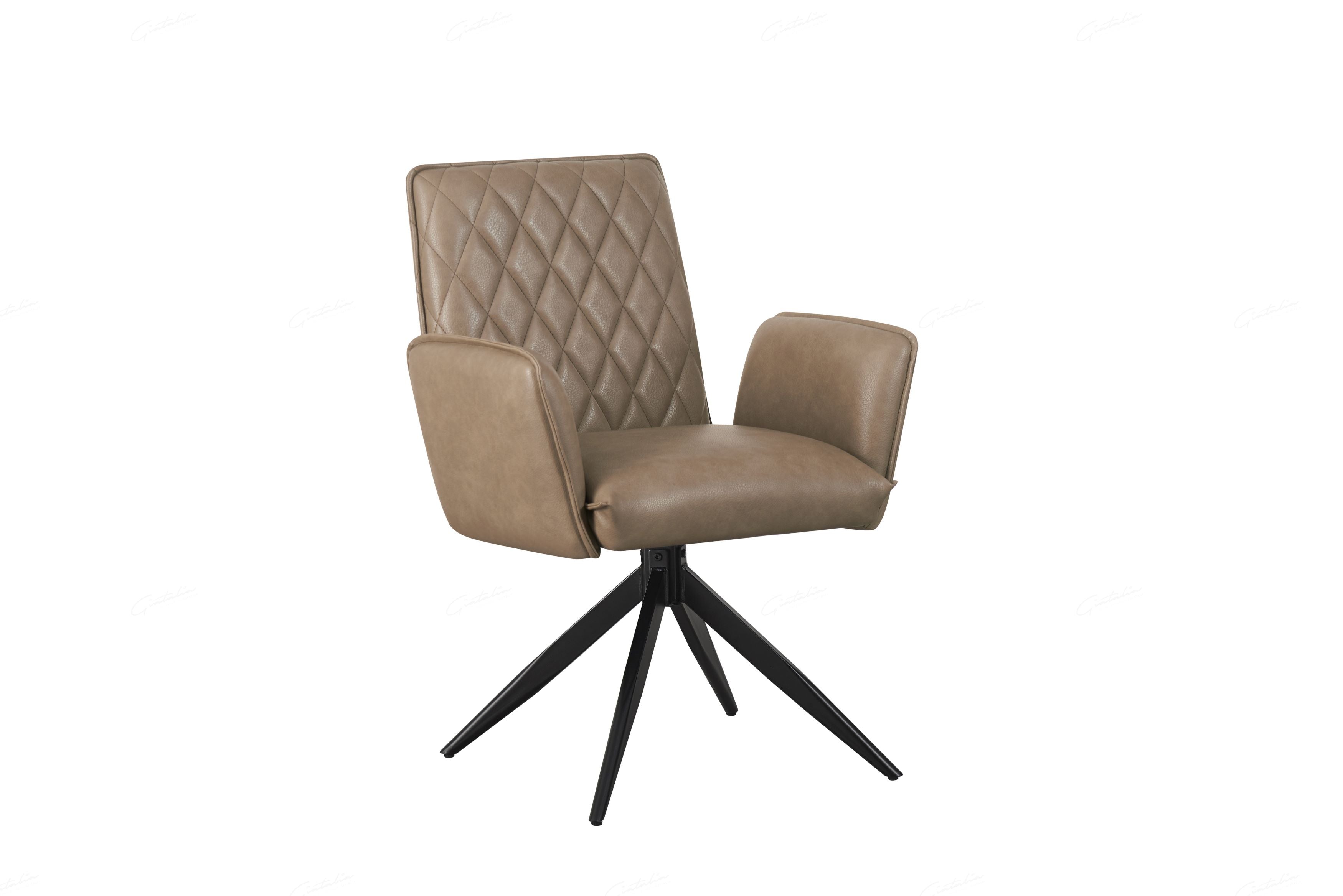 Casa 120cm Black & White Round Dining Table with Eclat Swivel Dining Chairs