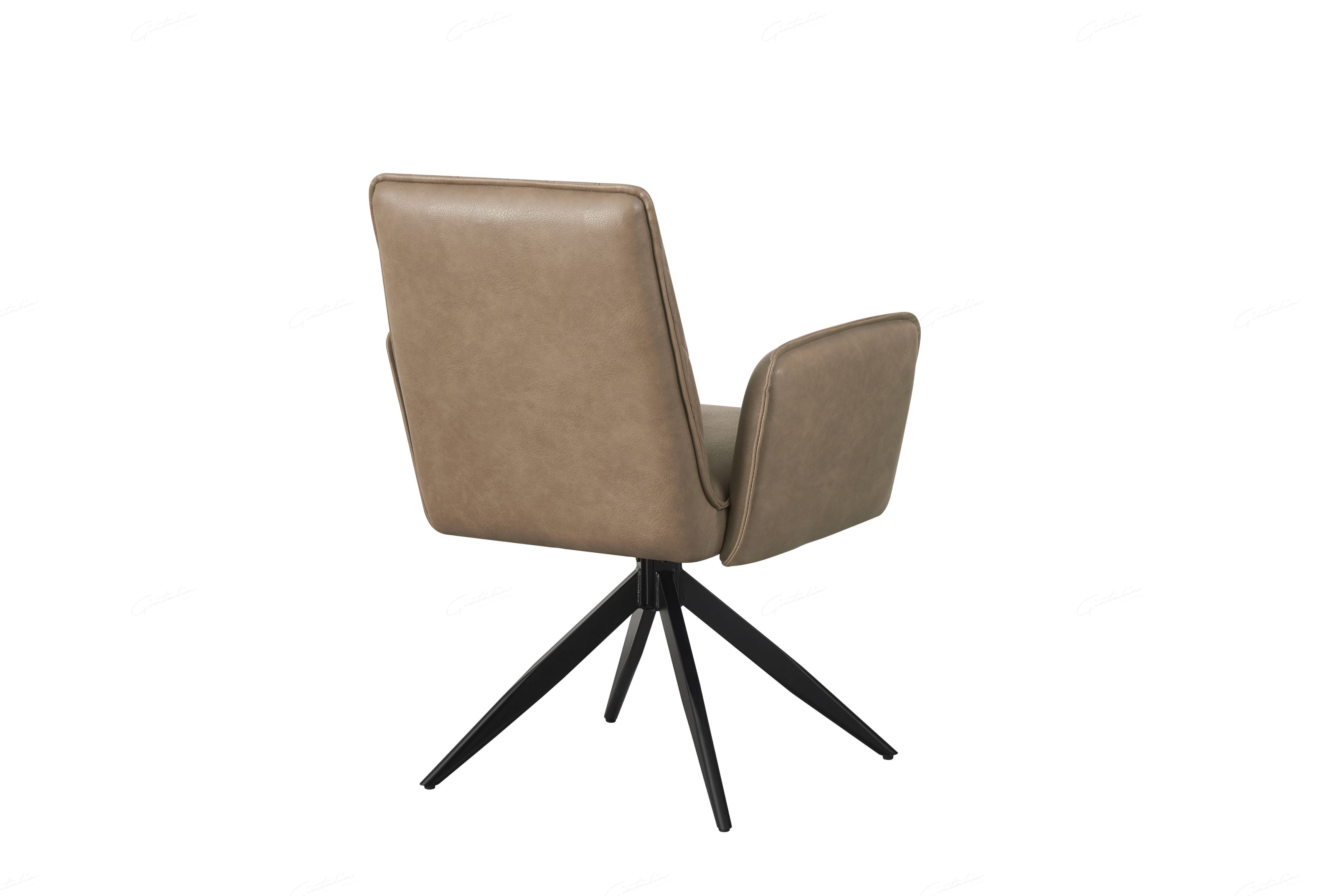 Casa 120cm Black & White Round Dining Table with Eclat Swivel Dining Chairs