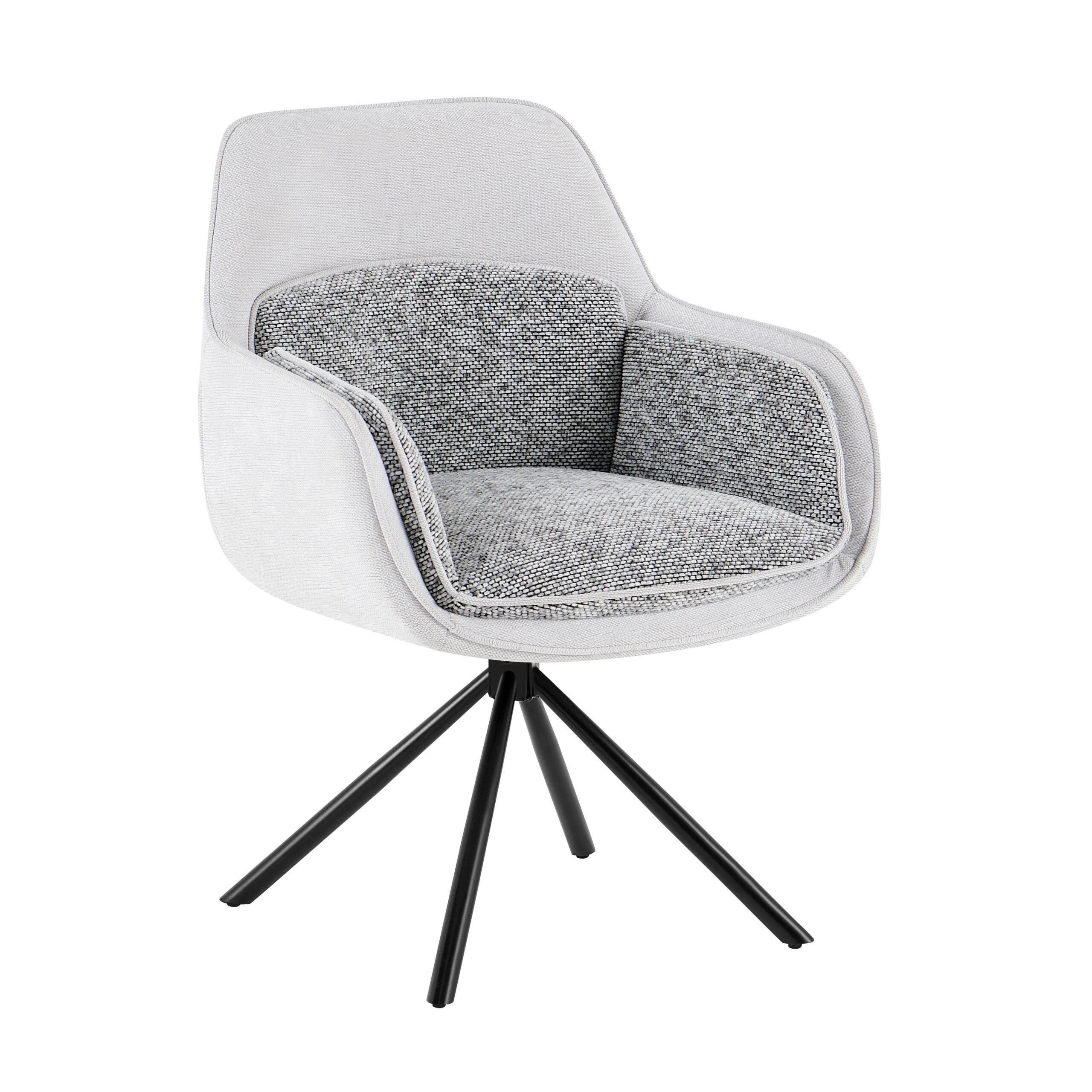 Cambridge Sintered Stone Extendable Dining Table Beige with Carpi Grey Swivel Dining Chairs | GalaxiMart