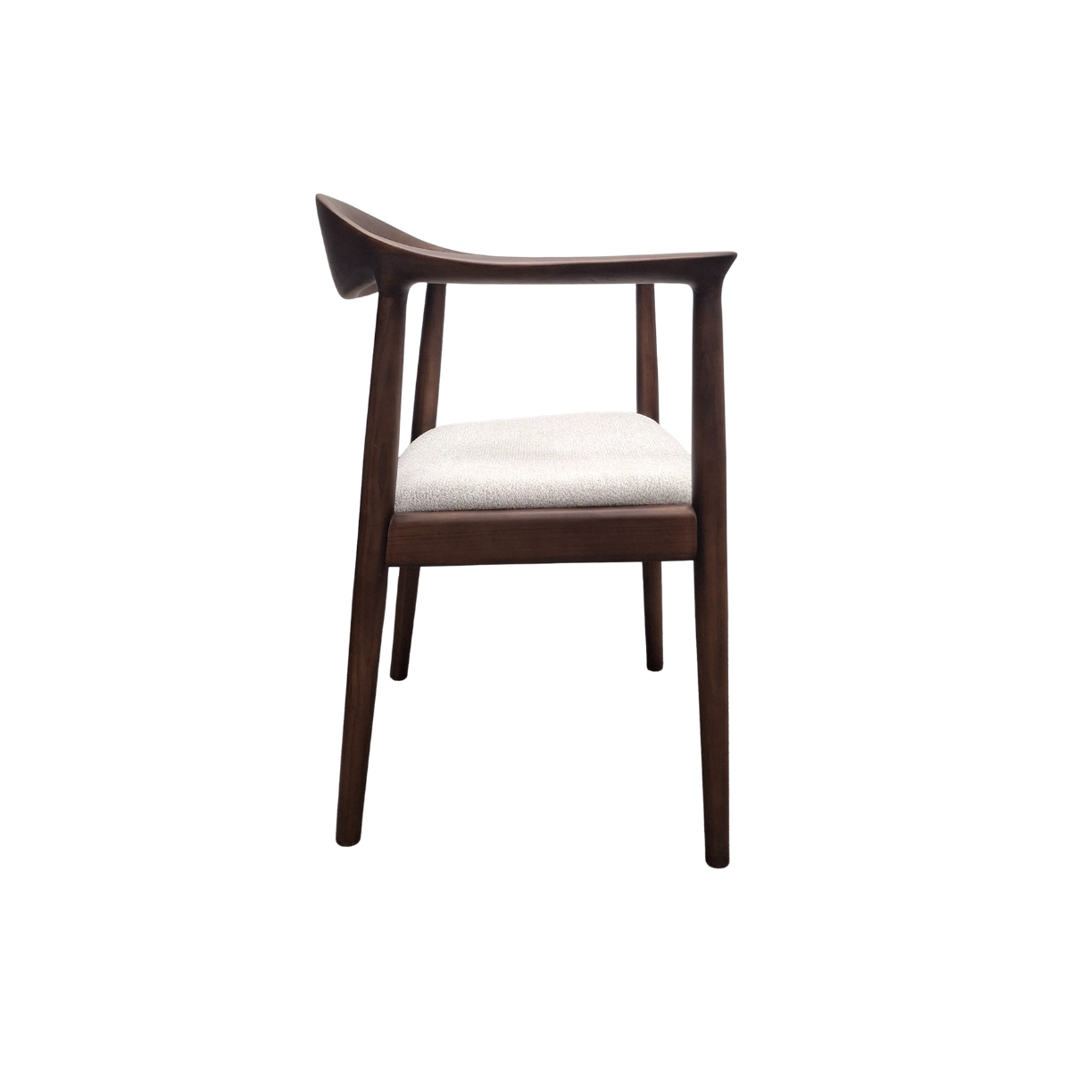 Almira 180cm Walnut & Travertine Dining Table with Fern Walnut & Oatmeal Boucle Chairs