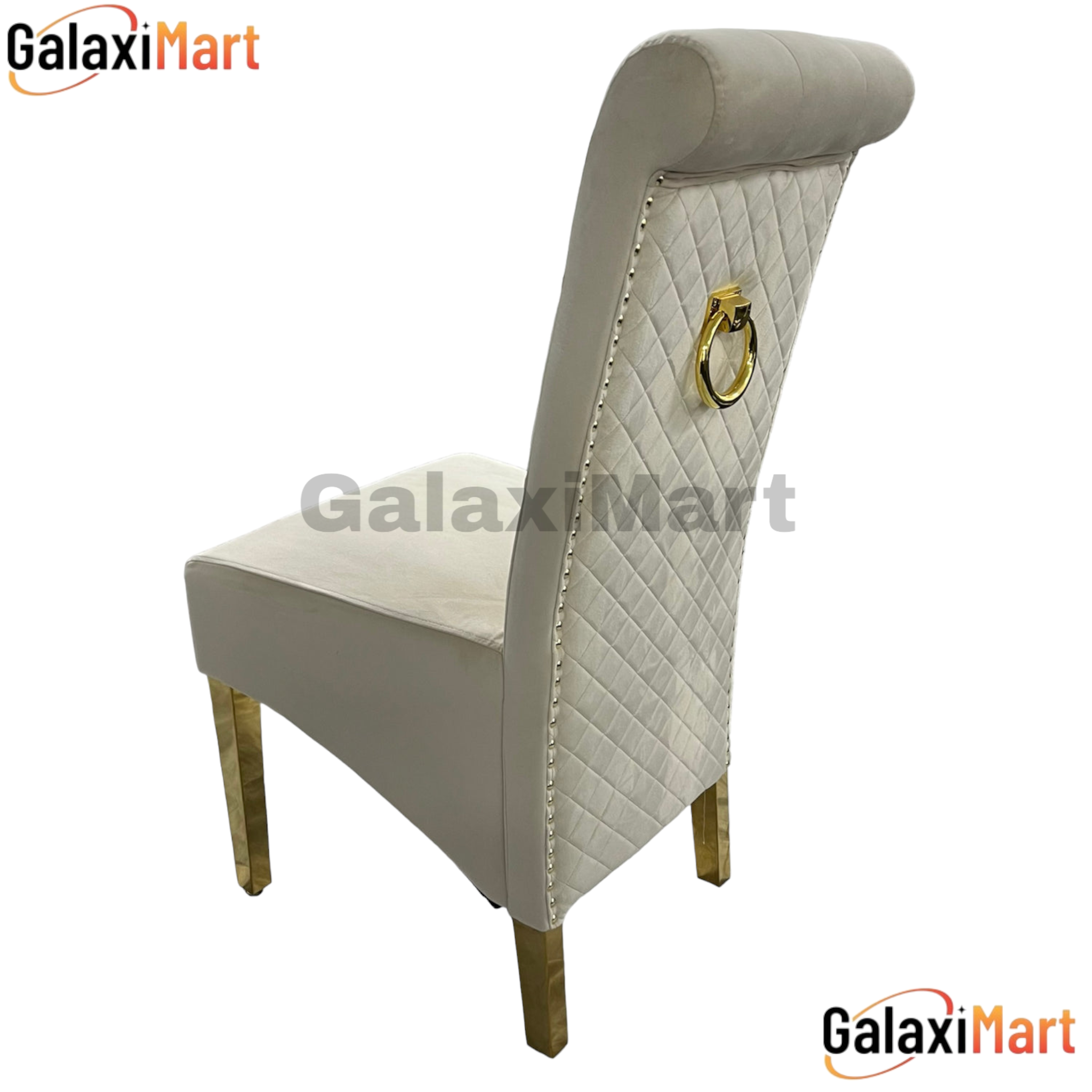 180cm Marble Ceramic Dining Table Set with Velvet Ring Knocker Chairs - 4, 6, 8 Seater Dining Set