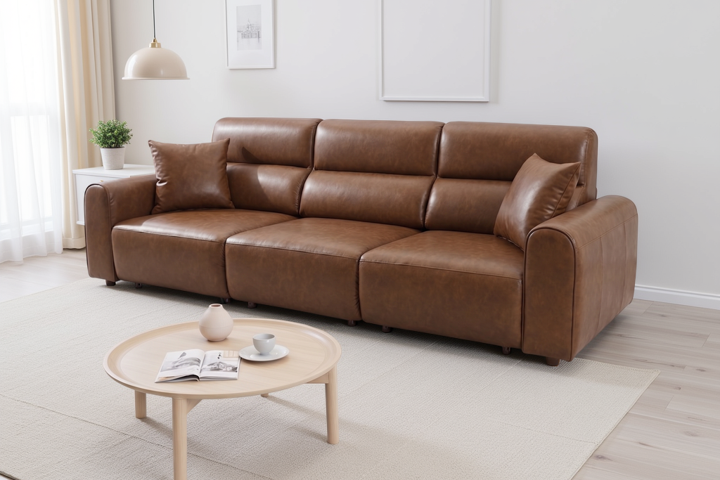 Conway Electric Sofa Brown 3 Seater