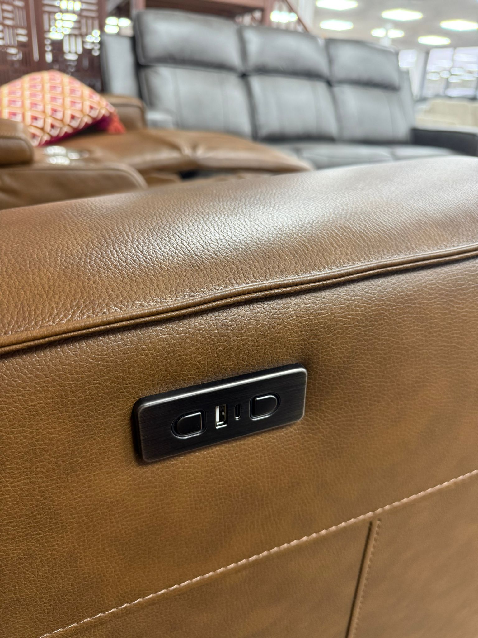 Barcelona Brown 2-Seater Electric Recliner Sofa