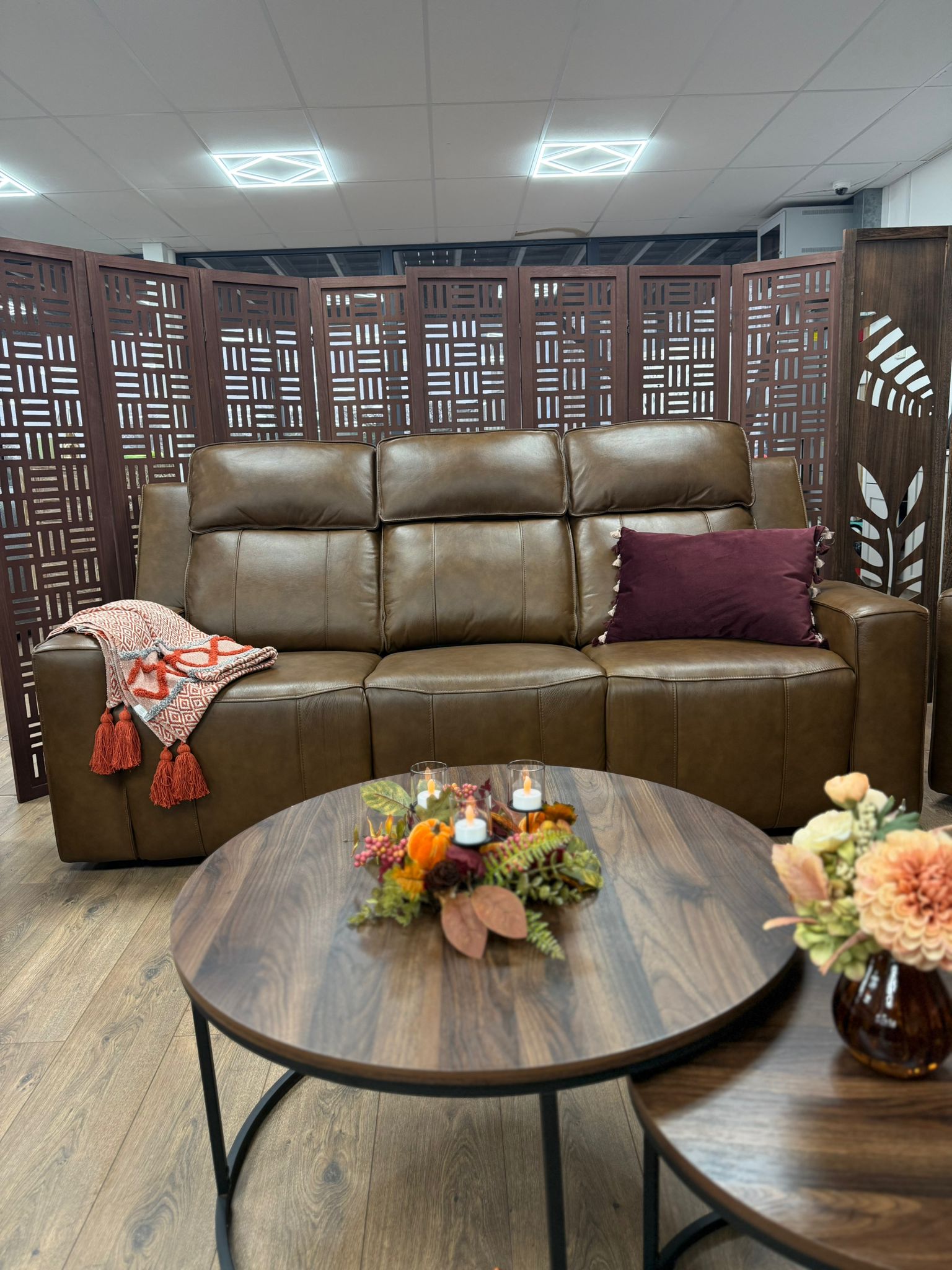 Barcelona Brown 3-Seater Electric Recliner Sofa