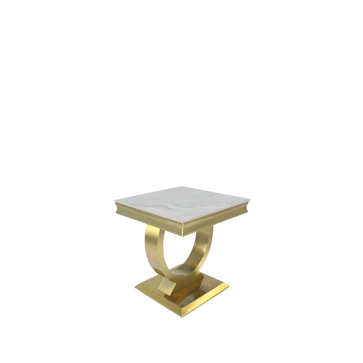 Arriana Gold Marble Lamp Table