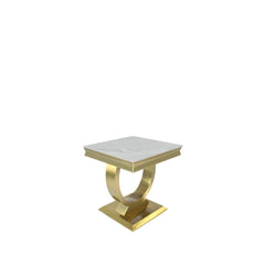 Arriana Gold Marble Lamp Table