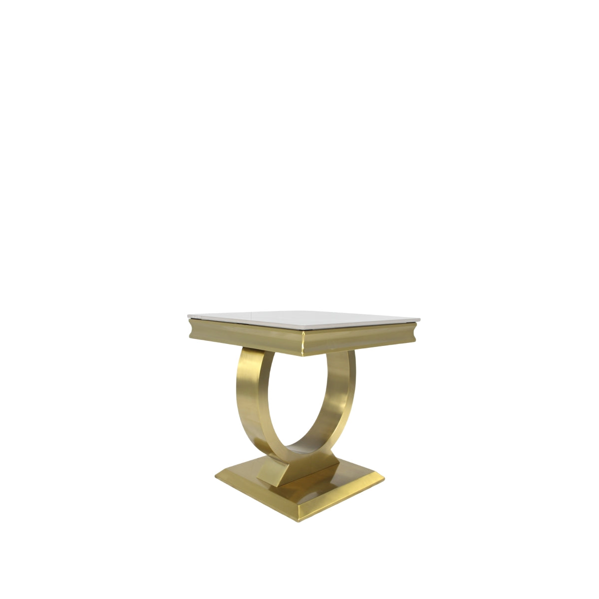 Arriana Gold Marble Lamp Table