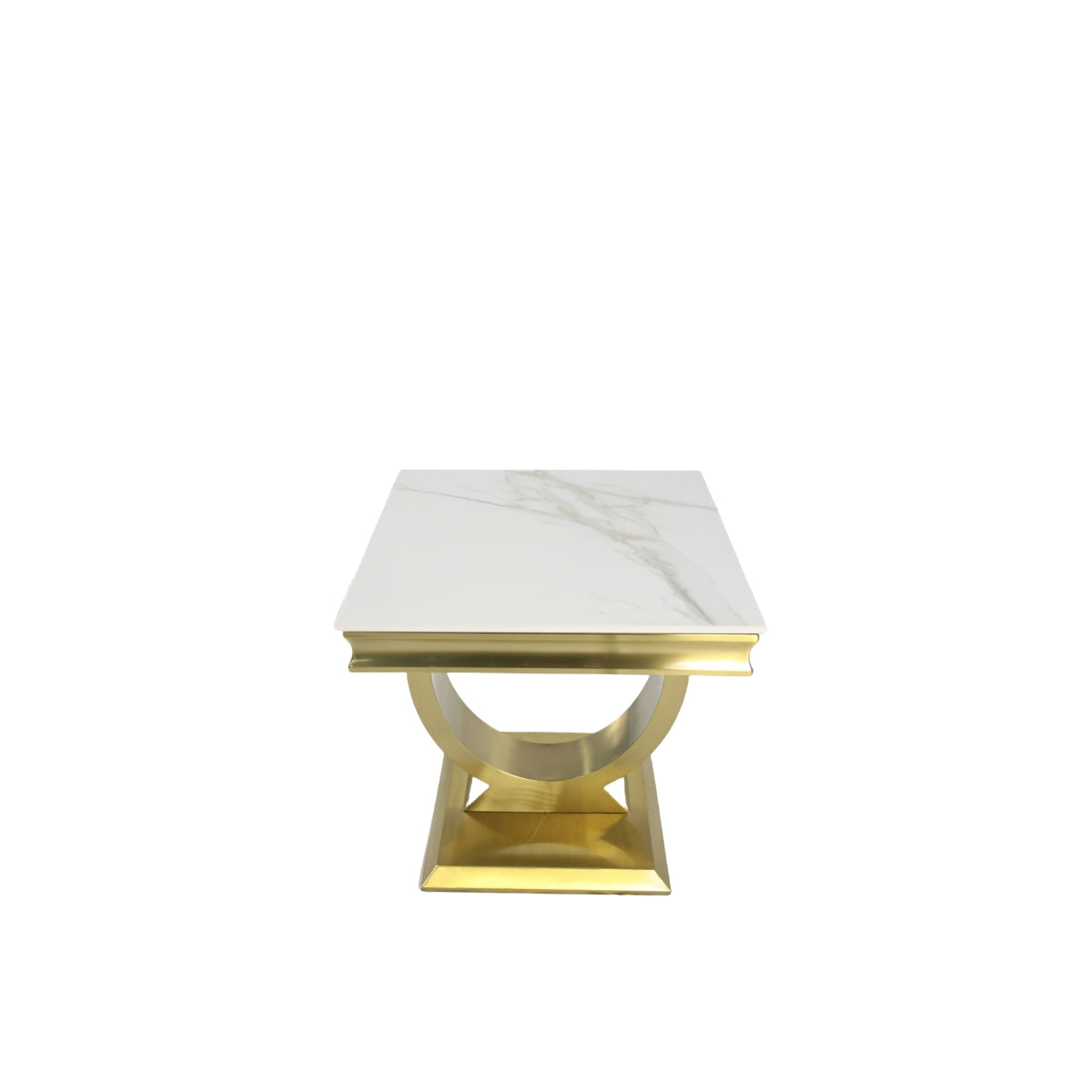 Arriana Gold Marble Lamp Table