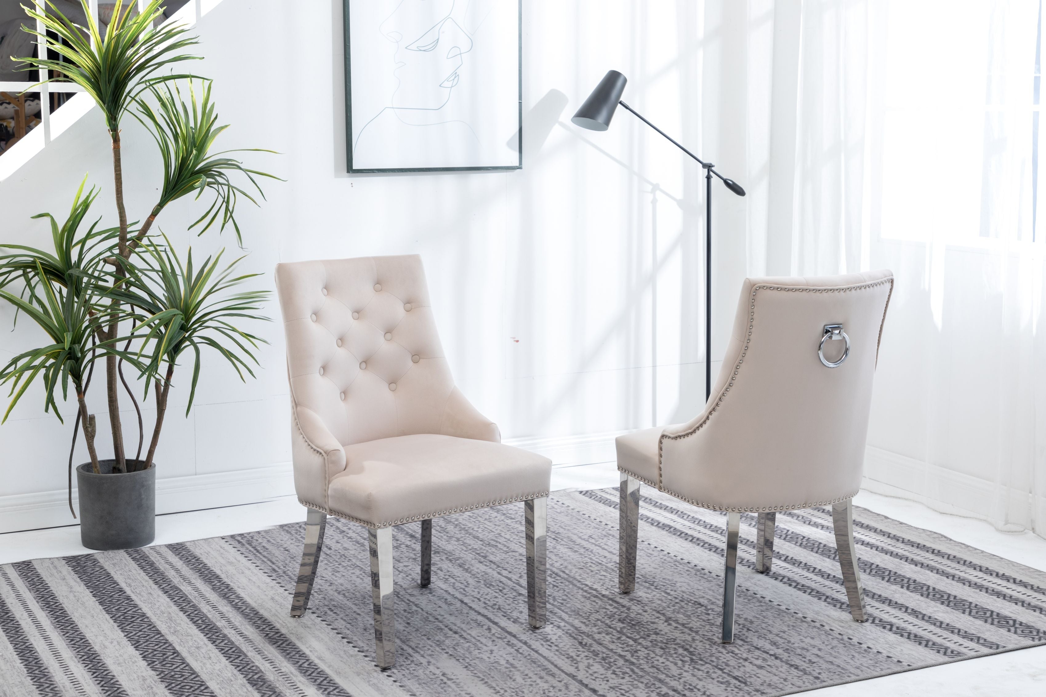 Arianna 150cm Grey Marble Dining Table with Plush Velvet Dining Chairs