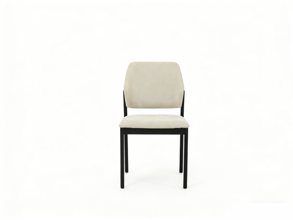 Casa 120cm Black & White Round Dining Table with Mira Walnut Cream Chairs