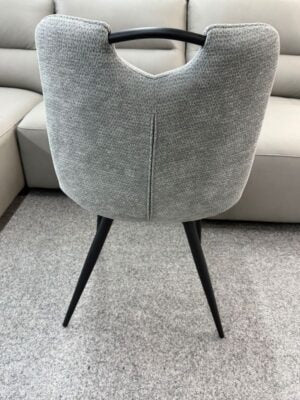 Arizona 130-160cm Extending Grey Ceramic Dining Table with Monza Grey Fabric Chairs