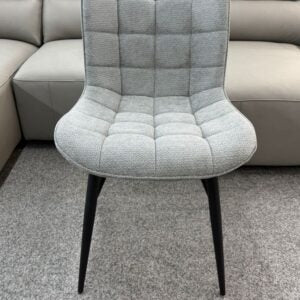 Arizona 130-160cm Extending Grey Ceramic Dining Table with Monza Grey Fabric Chairs