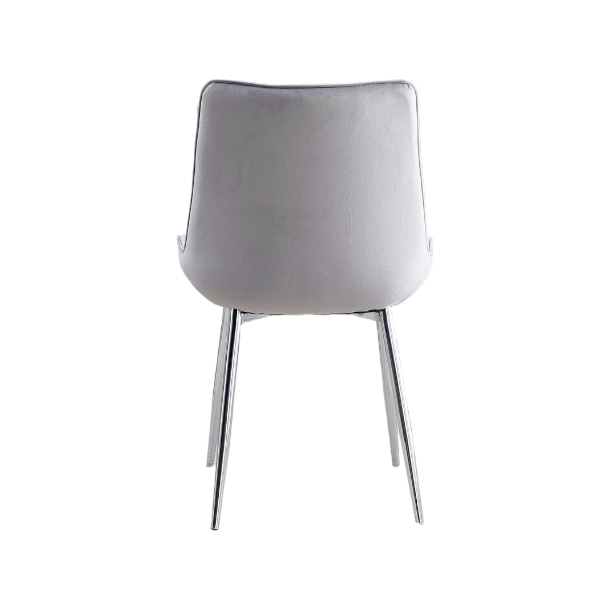 2 Mortiz Black Velvet Dining Chairs- Chrome Legs