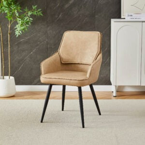 Arizona 130-160cm Extending Cream Gold Ceramic Dining Table With Palermo Chairs