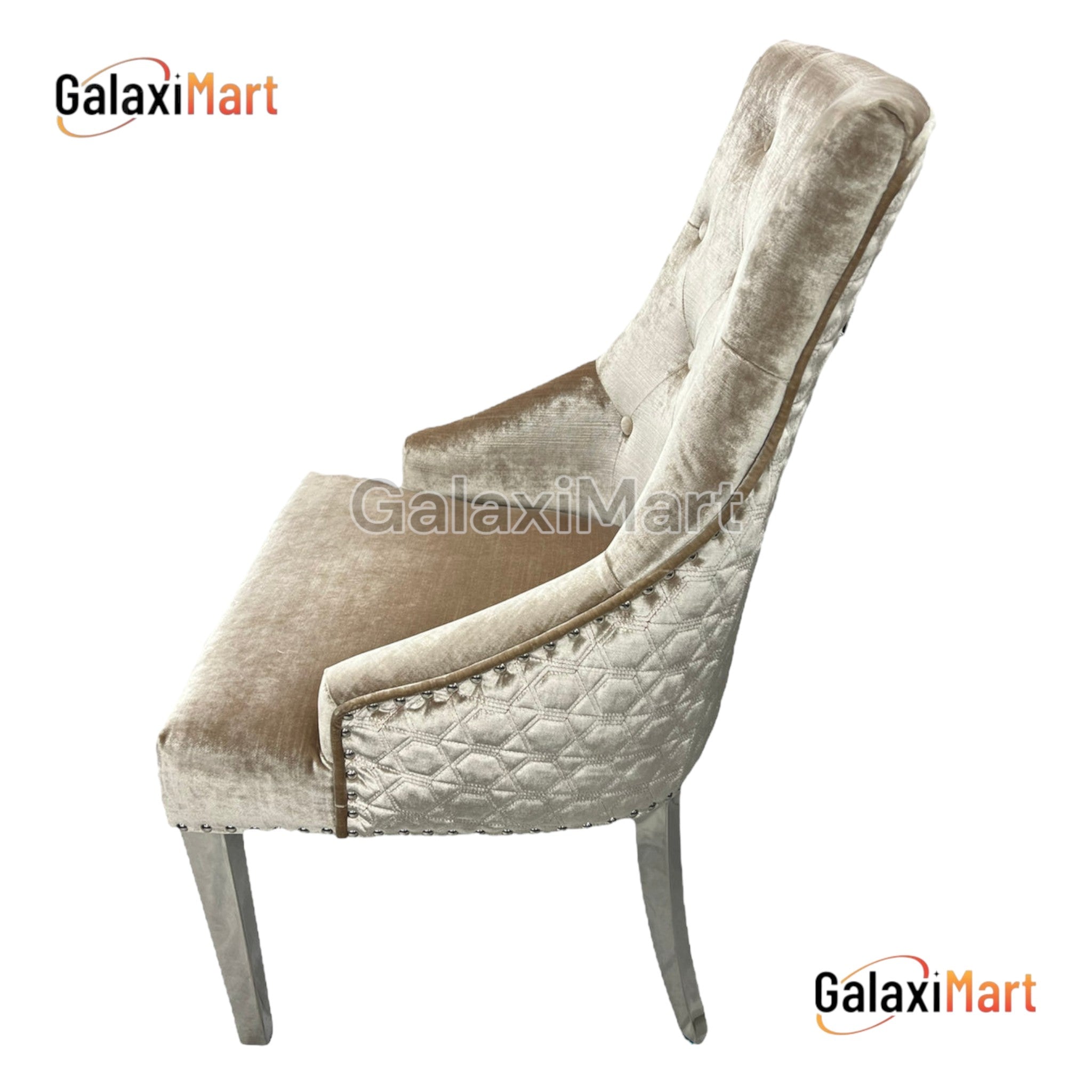 Arianna 150/180/200cm Brown Marble Dining Table with Beige Velvet Dining Chairs – Luxury Dining Set