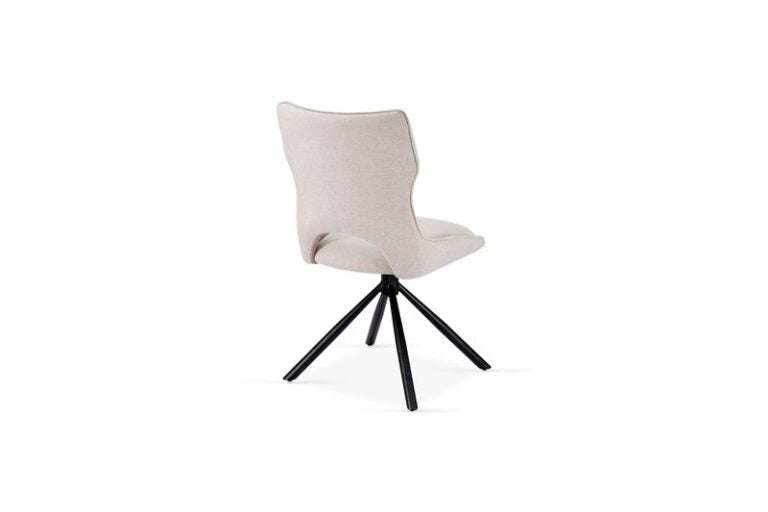 Cambridge Sintered Stone Extendable Dining Table Beige with Constance Beige Swivel Dining Chairs | GalaxiMart