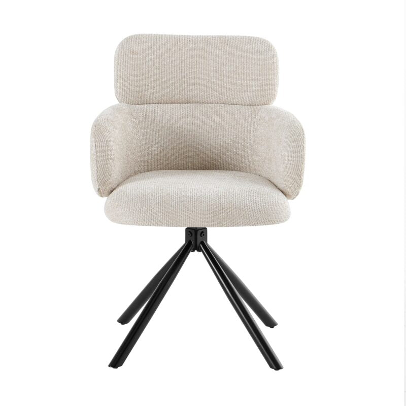 Cambridge Sintered Stone Extendable Dining Table Beige with Tunscay Beige Dining Chairs | GalaxiMart
