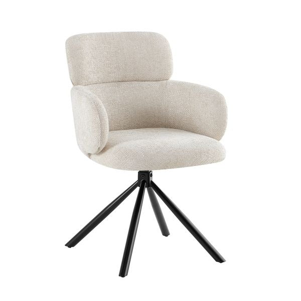 Cambridge Sintered Stone Extendable Dining Table Beige with Tunscay Beige Dining Chairs | GalaxiMart