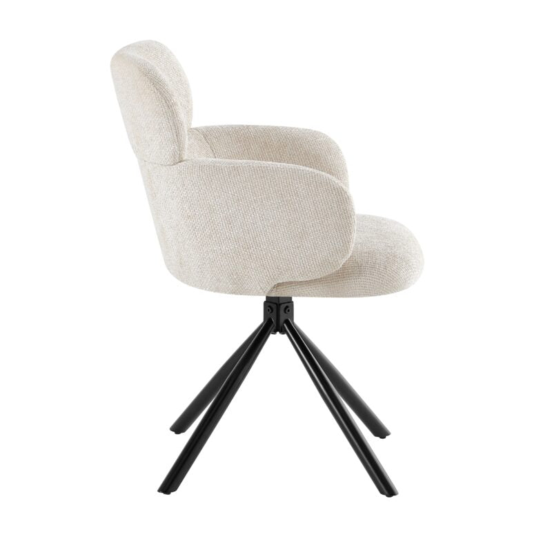 Cambridge Sintered Stone Extendable Dining Table Grey with Tunscay Beige Dining Chairs | GalaxiMart