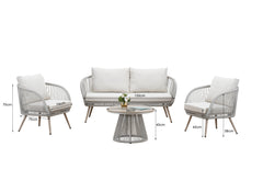Cove Outdoor Lounge Set - Natural - 4 Seater