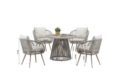 Cove Outdoor Dining Set - Natural - 4 Seater