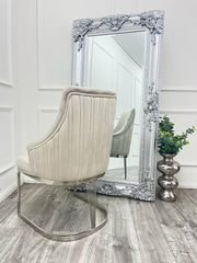 Chelmsford Velvet Dining Chair-Chrome Legs