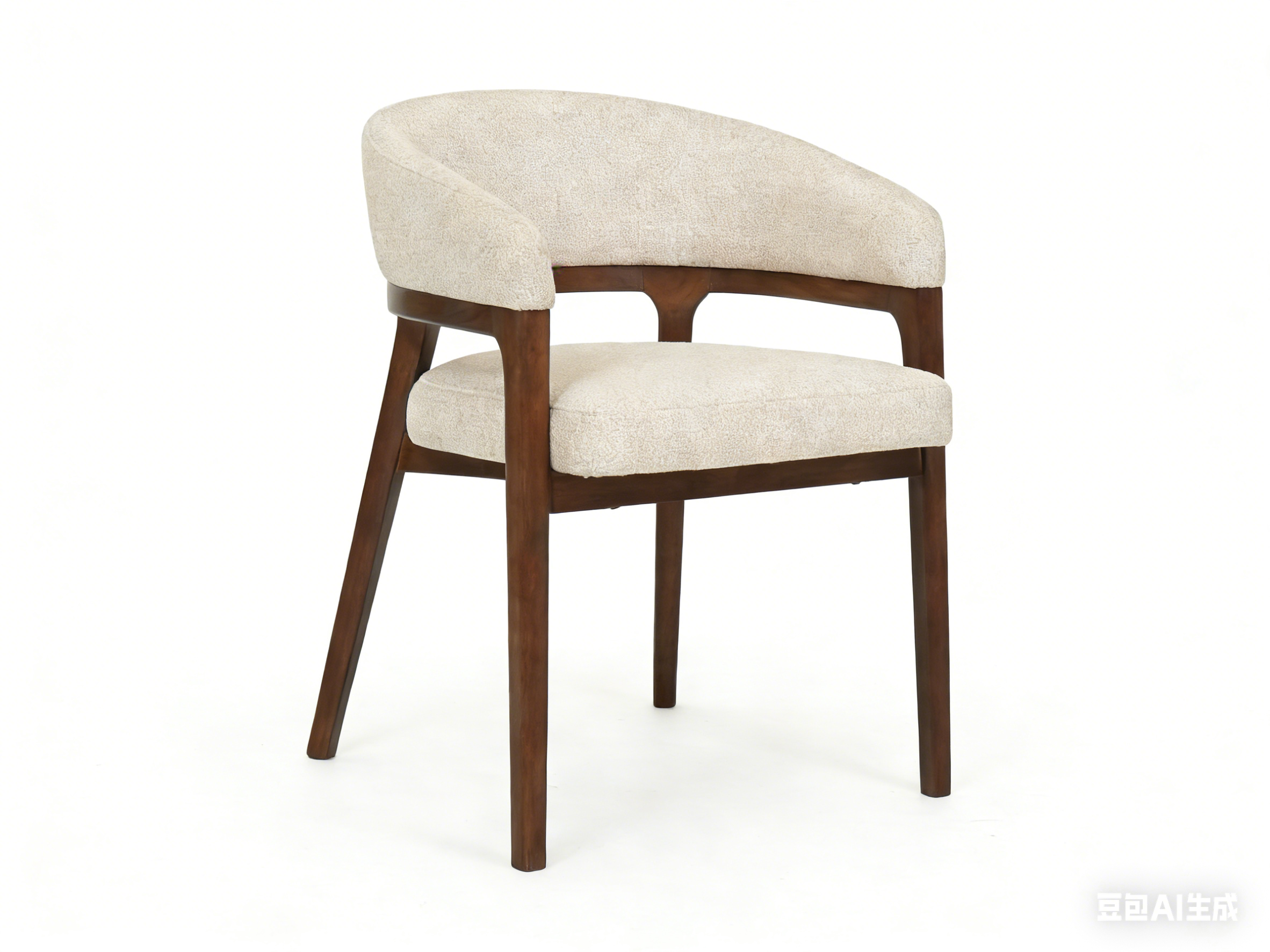 Almira 180cm Walnut & Travertine Dining Table with Zara Walnut & Taupe Upholstered Chairs Luxury Dining Set