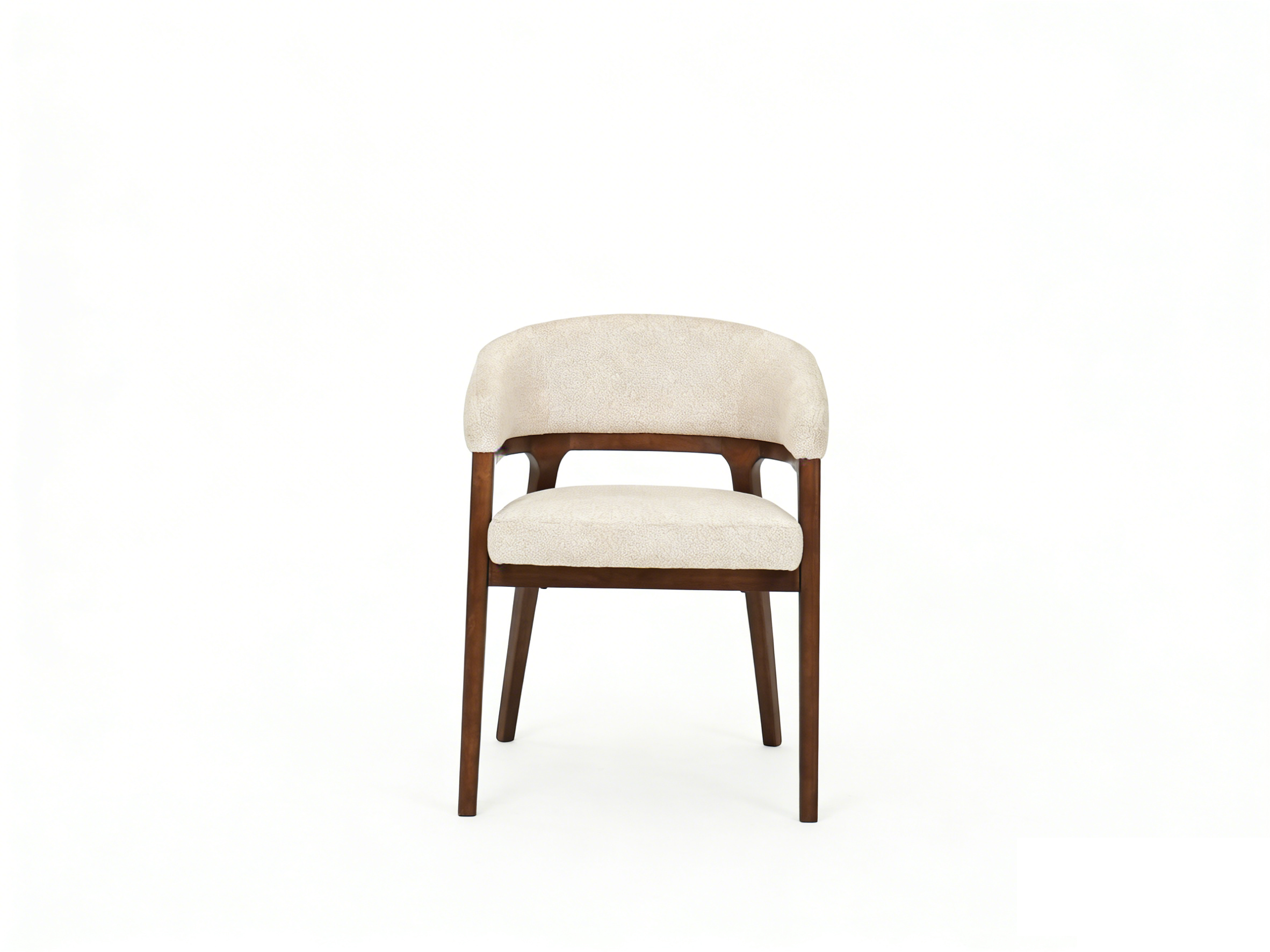 Almira 180cm Walnut & Travertine Dining Table with Zara Walnut & Taupe Upholstered Chairs Luxury Dining Set