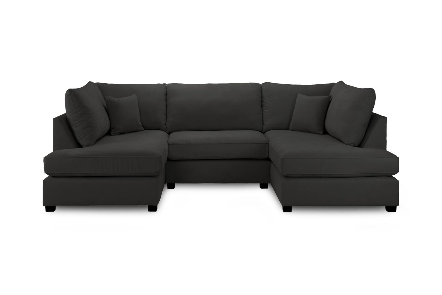 Carnaby Black U-Shape Corner Sofa
