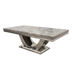 Ariel Marble & Chrome Coffee Table
