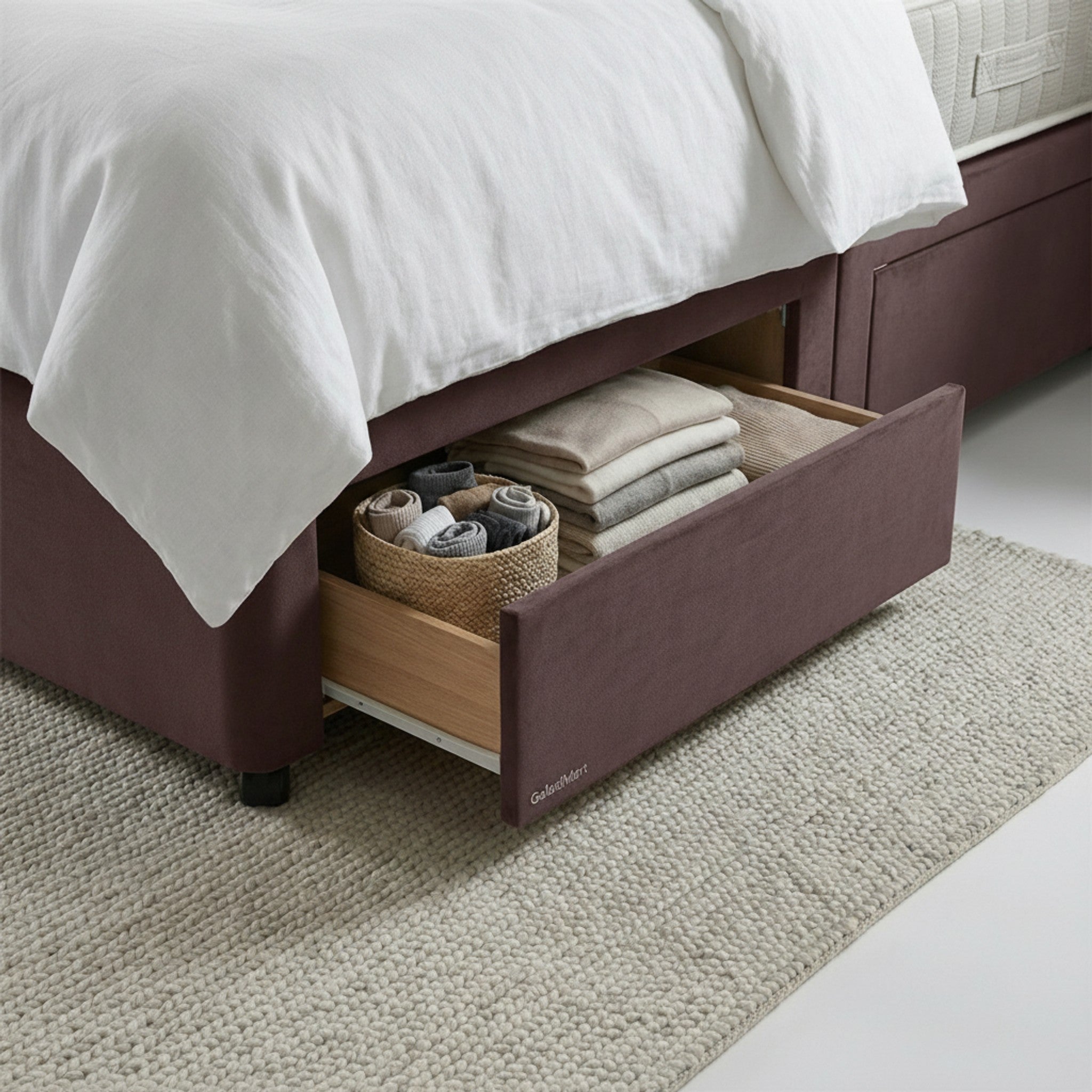 Artisan Divan Bed with Storage | Single, Double & King Size | 25 Fabric Colours