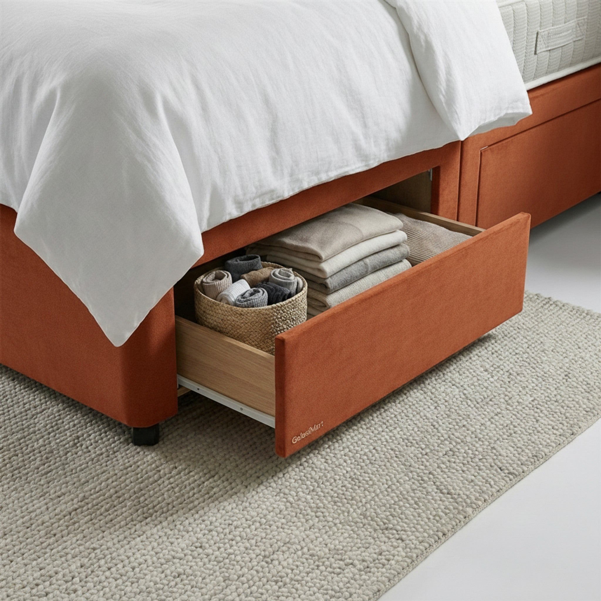Artisan Divan Bed with Storage | Single, Double & King Size | 25 Fabric Colours