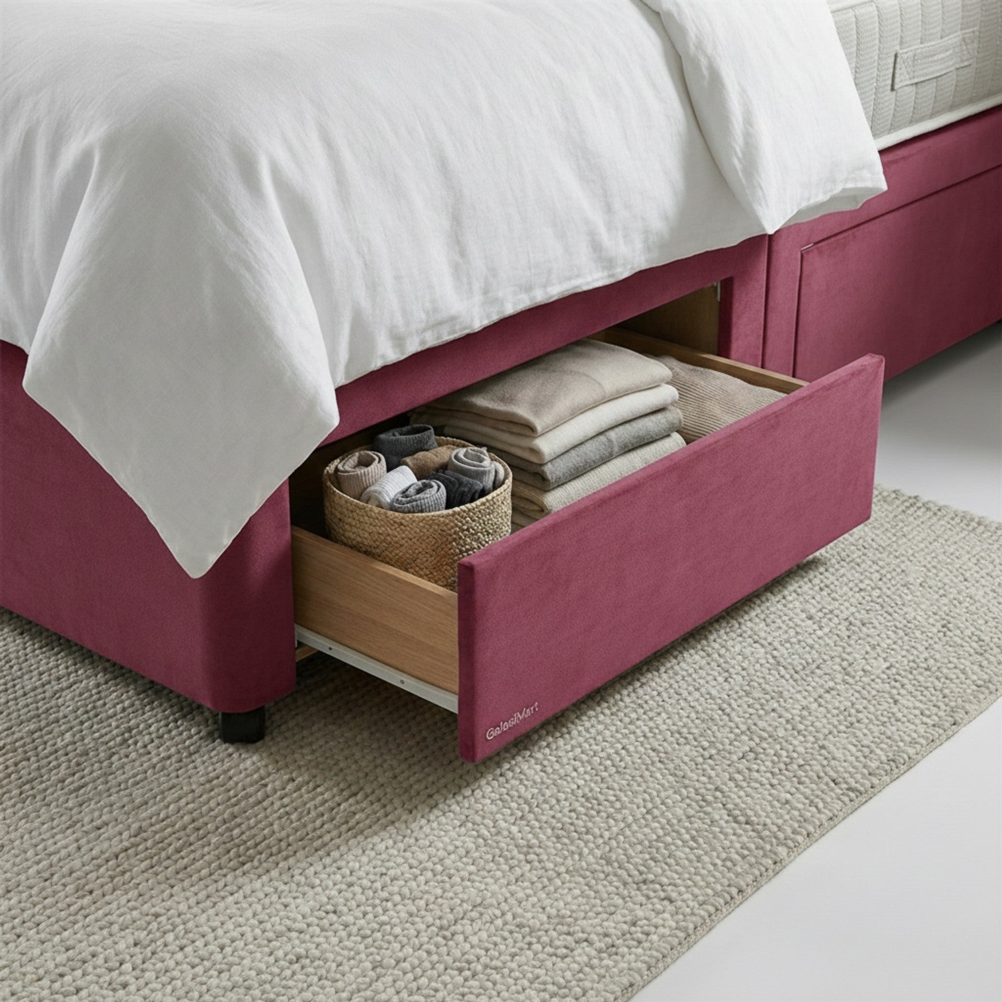Artisan Divan Bed with Storage | Single, Double & King Size | 25 Fabric Colours