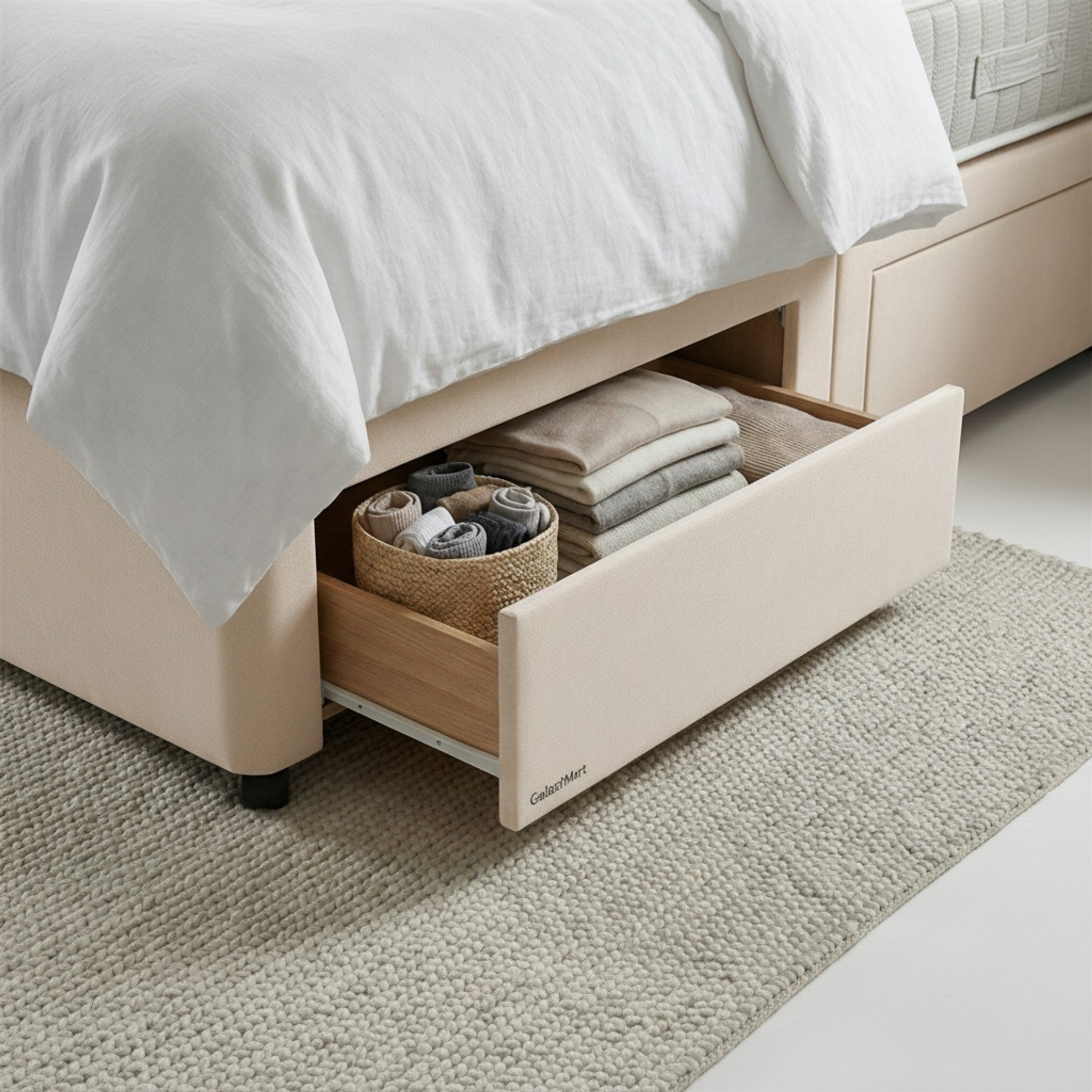 Artisan Divan Bed with Storage | Single, Double & King Size | 25 Fabric Colours