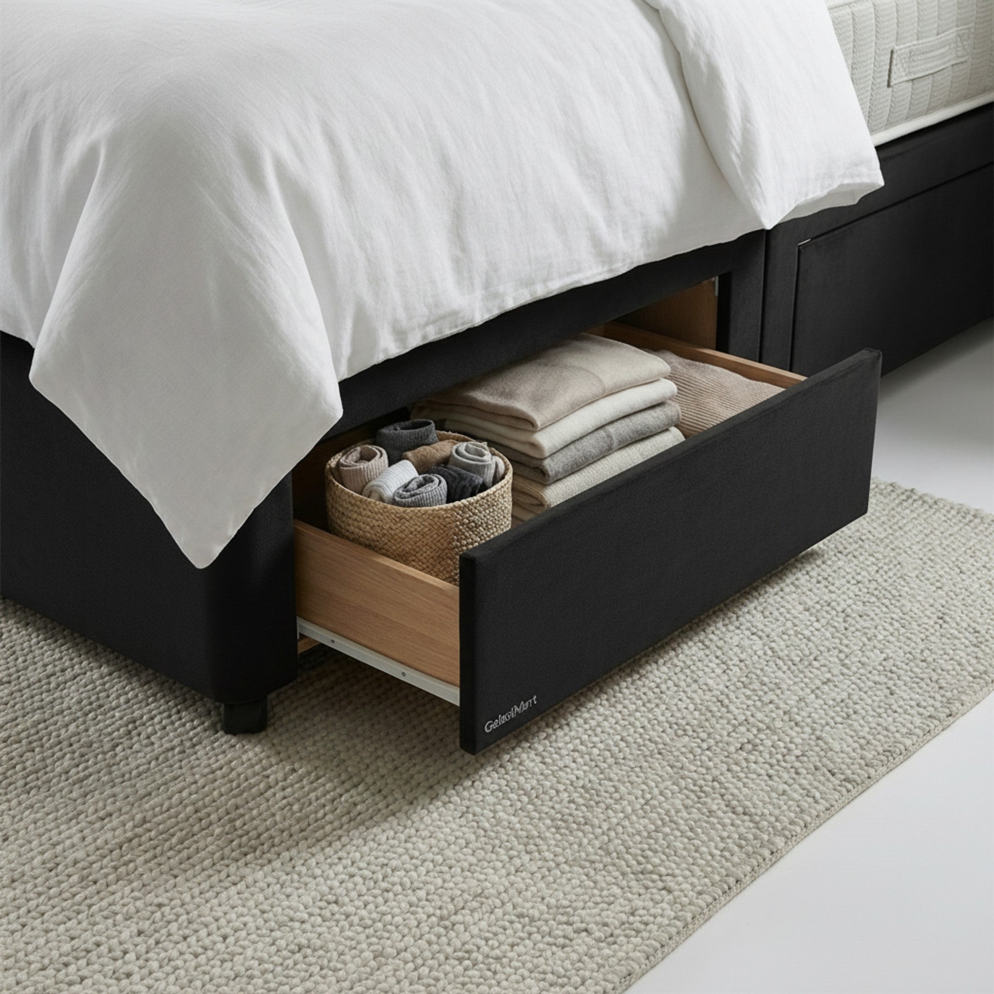 Artisan Divan Bed with Storage | Single, Double & King Size | 25 Fabric Colours