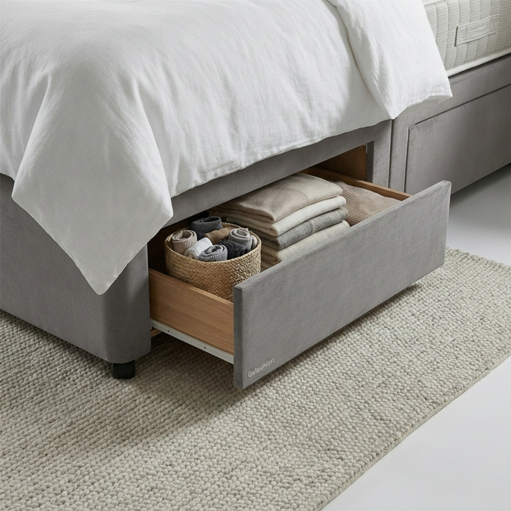Artisan Divan Bed with Storage | Single, Double & King Size | 25 Fabric Colours
